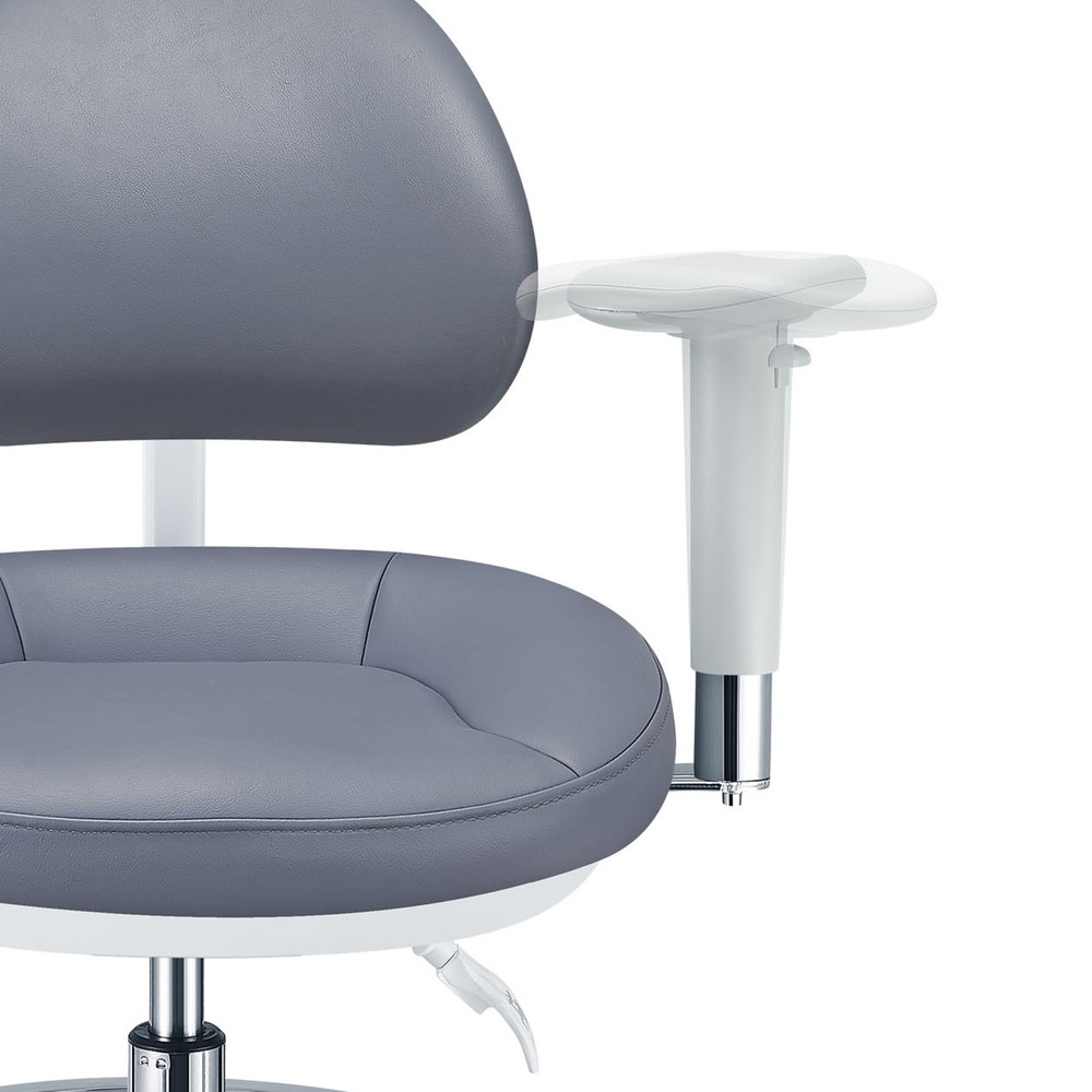Ergonomic Dentistry Microscope Chair Adjustable Dentist Stool Microfiber Leather