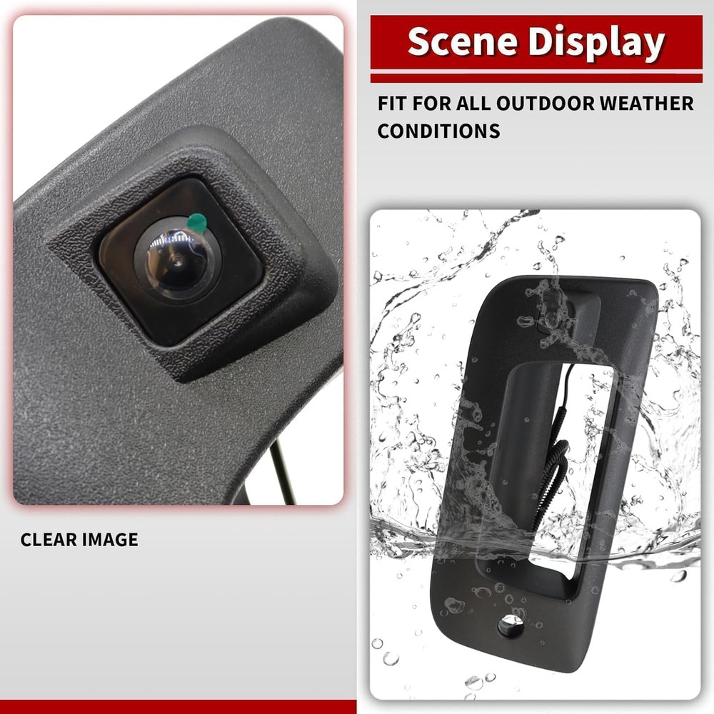 Rear View Tailgate Handle Camera Compatible with 2007-2014 Silverado/Sierra 1500