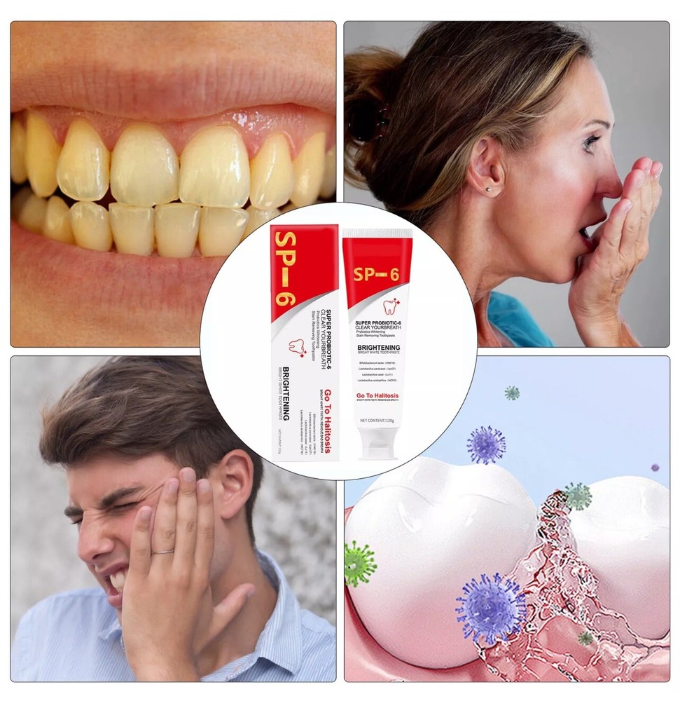 4Pcs Super Probiotic SP-6 Toothpaste, Probiotics Bright White Toothpaste, Sp 6
