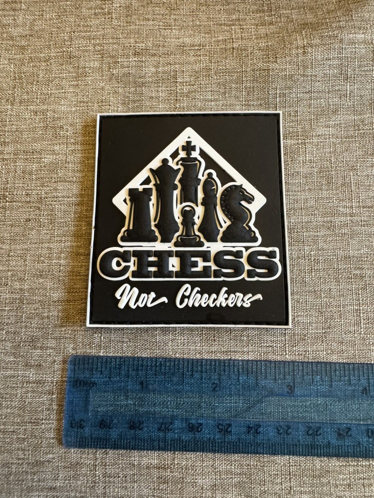 Chess Not Checkers BJJ MMA Tactical Hook And Loop Patch