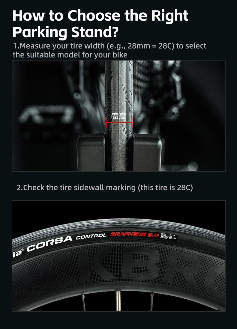 Rockbros Bike Stand Bicycle Parking Display Stand Adjustable for Road and Mounta