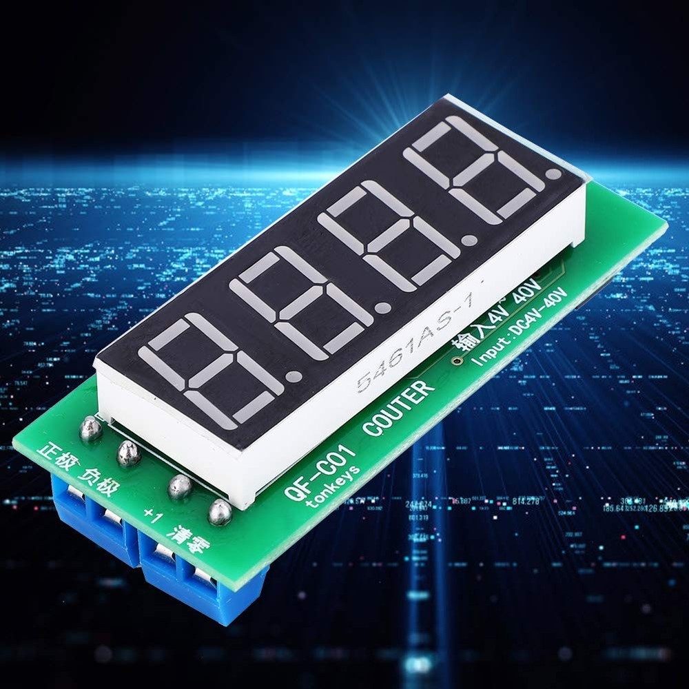 4 Digit Digital Counter Module for Pulse Signal Counting DC 4–40V