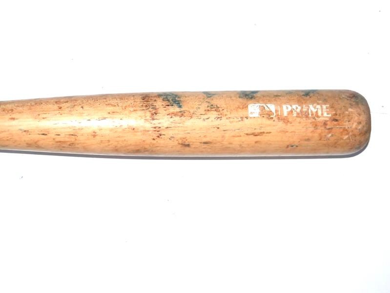 LUKE WADDELL GWINNETT STRIPERS #75 GAME USED BLACK LOUISVILLE SLUGGER BAT BRAVES