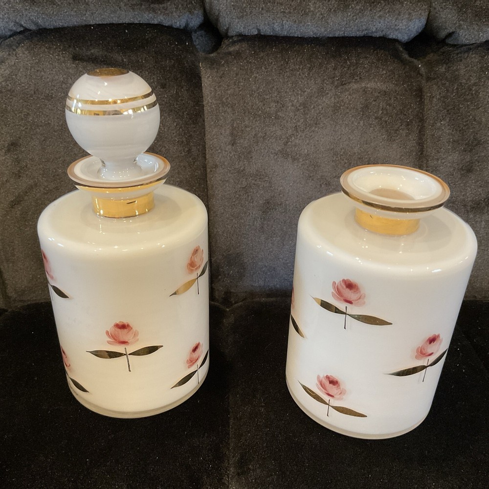 Regency Rose Chintz Perfume IRICE US Zone Germany 2 Empty Bottles Missing 1 Top