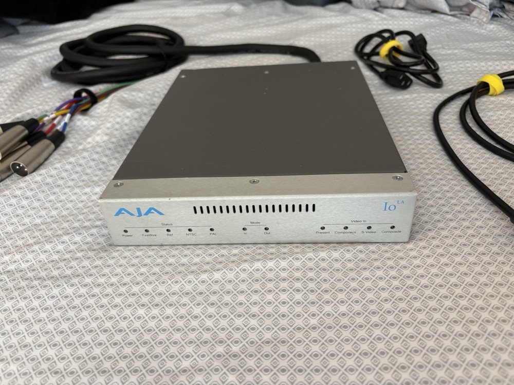 AJA Io LA External Video Capture Device 10-bit Analog Uncompressed Breakout Box