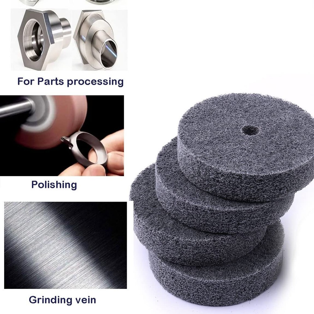 5pcs 3 Inch Fiber Buffing Wheel, Deburring Wheels Quick Changed Replacement B...