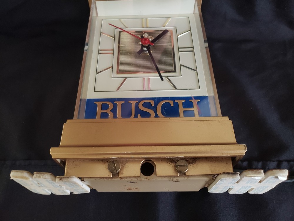 1990 Busch Beer Cash Register Clock Busch Beer Lighted