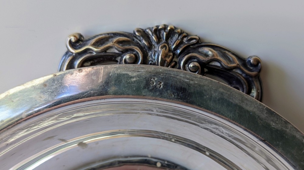 Barker Ellis England Antique Silverplate Lidded Dish Engraved Flowers Rococo