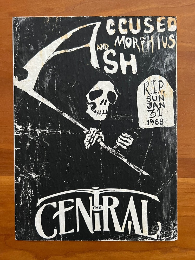 Original 1988 Accused Morphius Ash Concert Poster Flyer 8x11 Seattle Thrash PSC