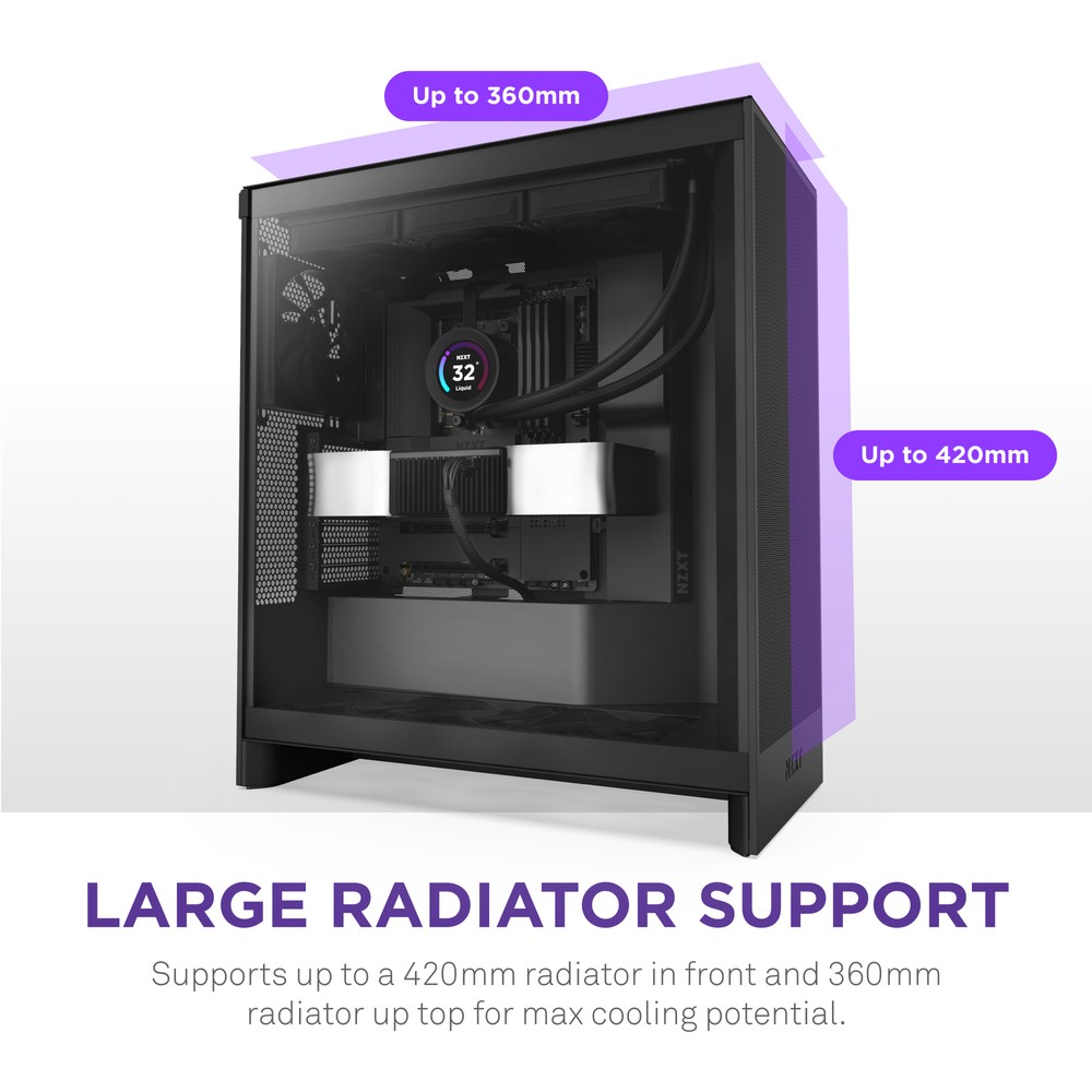NZXT - H7 Flow 2024 Mid-Tower ATX Case - Black