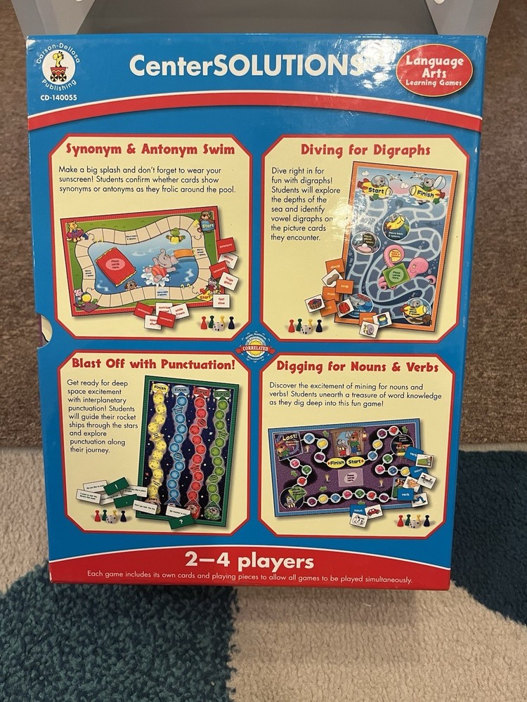 Center Solutions Language Arts Grade 2 - 4 Complete Games Carson-Dellosa