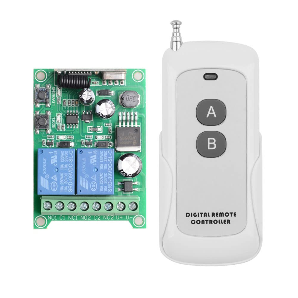 12V 24V 36V 48V 2CH 433Mhz Wireless Remote Control Relay Switch 984Ft Long Range