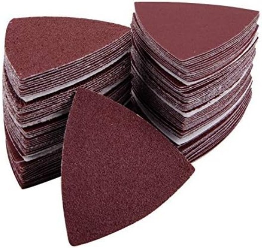 Durable Hook and Loop Triangular Sandpaper Set - 120 Sheets with Various Grits
