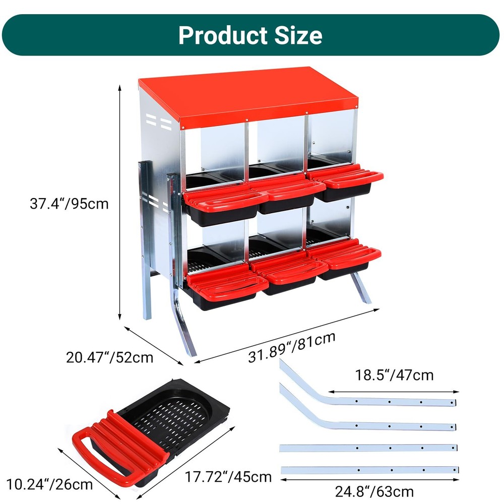 Chicken Nesting Box, 6/8/10 Compartments Nesting Box Nesting Boxes for Chicken