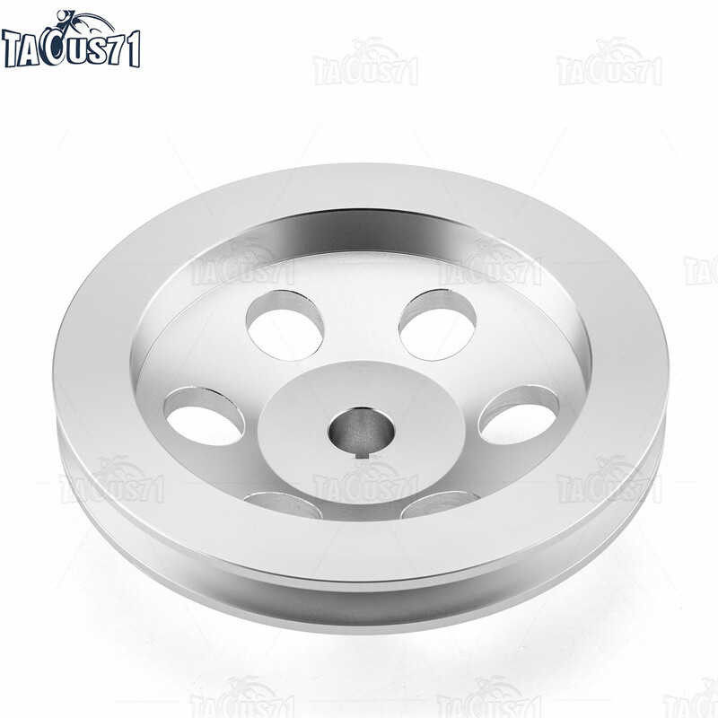 Billet 1V Power Steering Pump Pulley Key Way for SBC BBC Chevy Short Water Pump