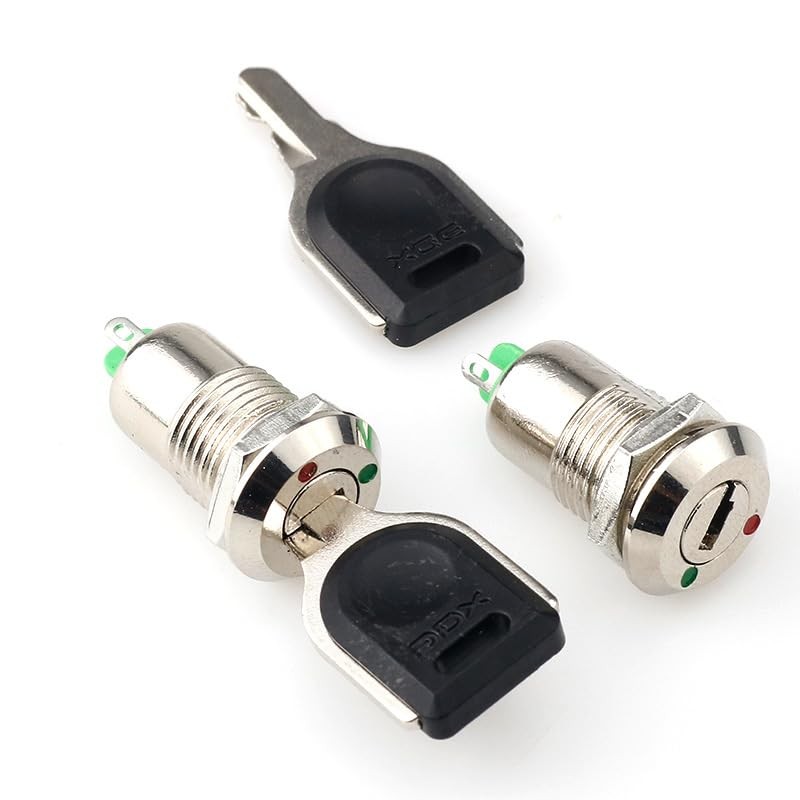 ThtRht 3 Pack Mini Electric Key Switch ONOff 2 Position Terminal Keyswitch Ro...