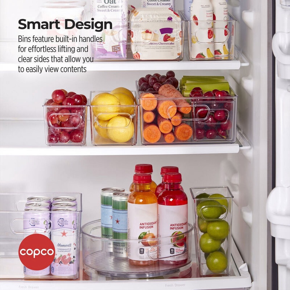 CLEAR MINI FRIDGE BIN SET OF 4