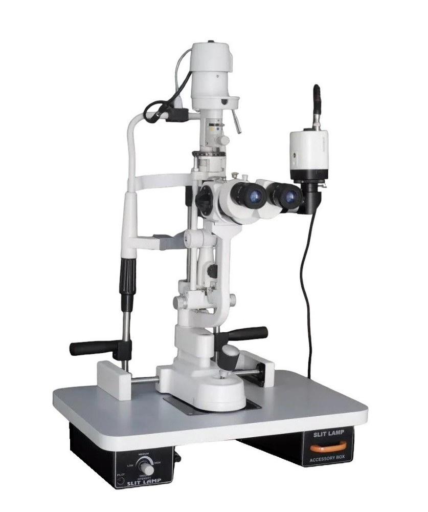 Slit Lamp (Five Step) with Camera, Motorized Table