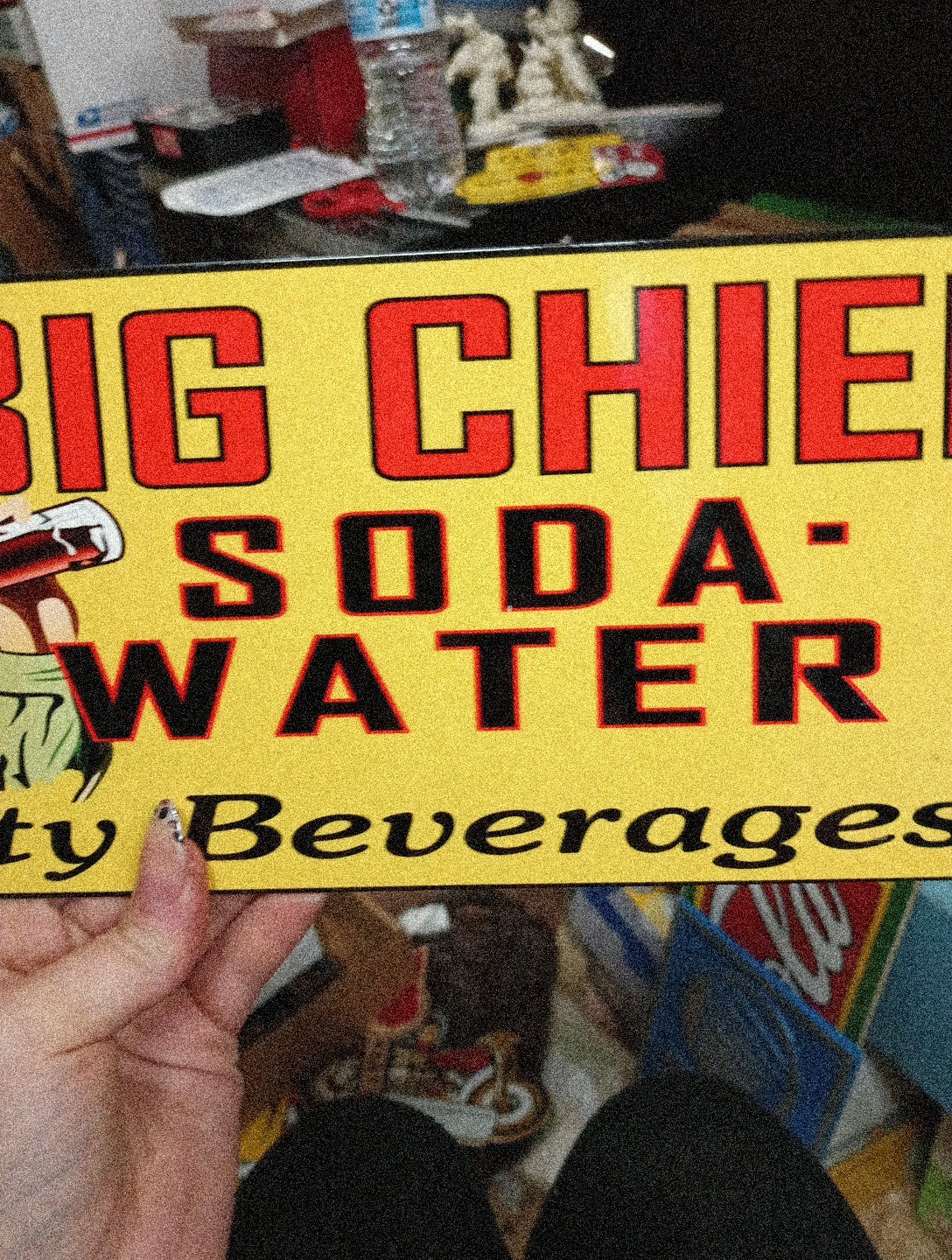 Porcelain Drink Big Chief Soda Water Sign