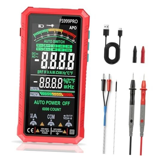 Digital Multimeter, Auto-Ranging Smart Electrical Tester, 6000 Counts TRMS,