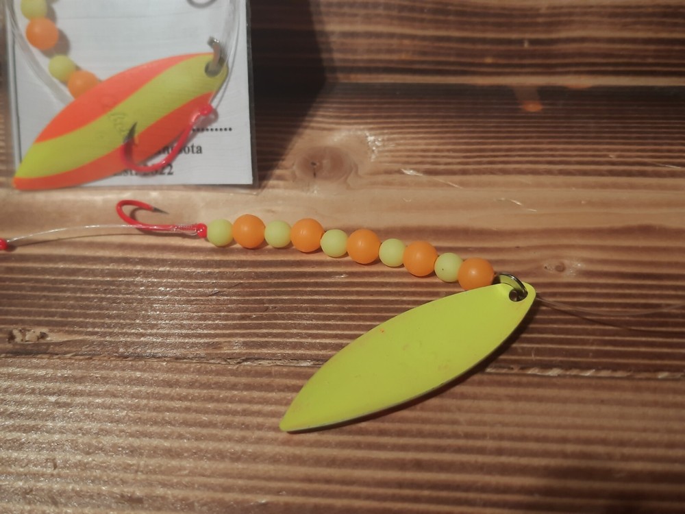 3-Hook Crawler Harness - Size #4 Willow Blade - 4'/48" - 15lb - Size #4 Hooks