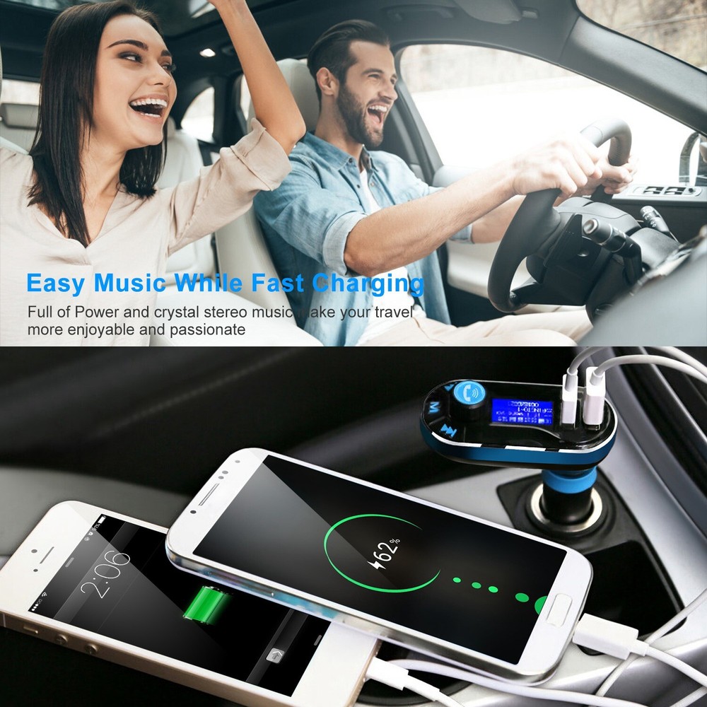 Car Kit Wireless Car FM Transmitter MP3 Audio USB Charger Adapter Hands-free
