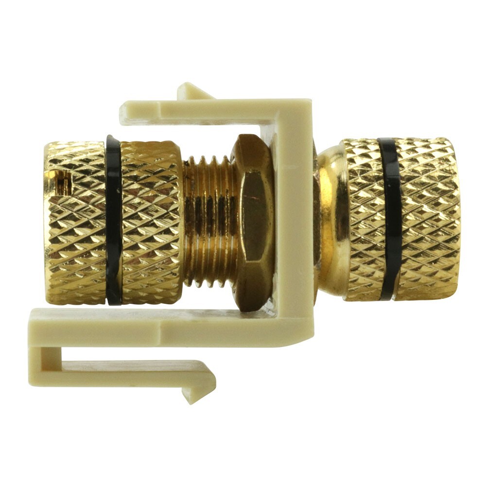 Construct Pro™ Gold-Plated Speaker Binding Post Keystone Insert with Black Band