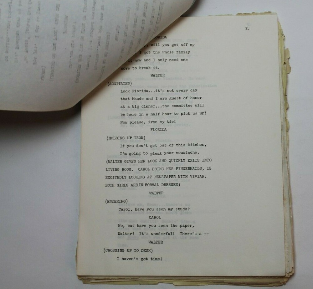 MAUDE / Albert E. Lewin, 1973 TV Script "The Will" argument over writing wills