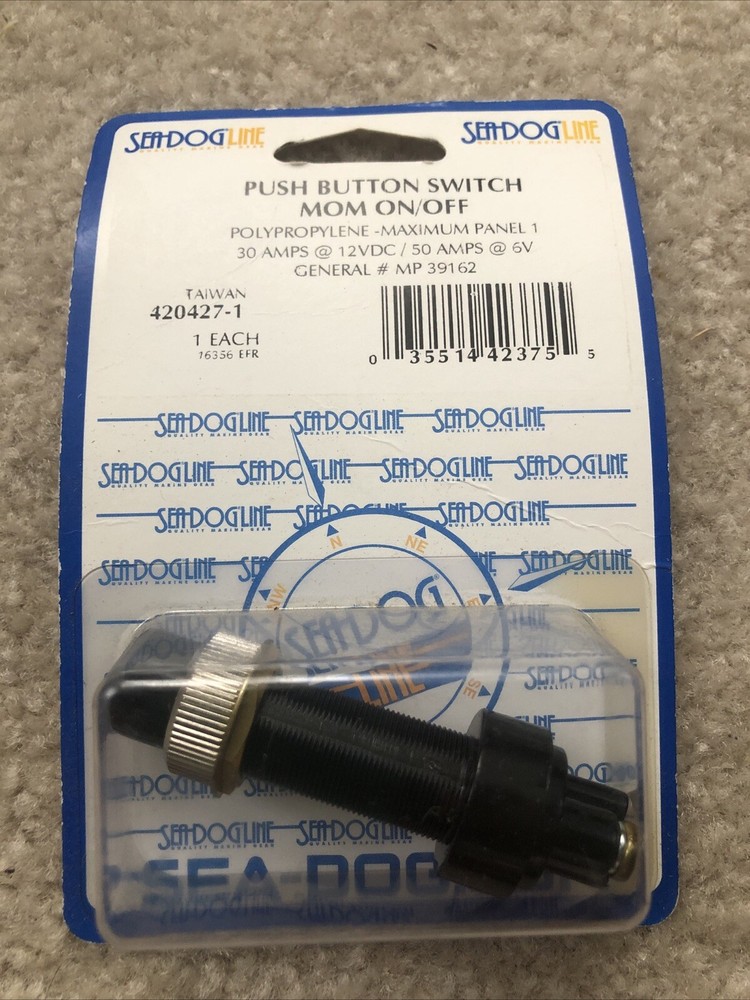 Marine SeaDog Push Button Switch MOM ON/OFF 420427-1