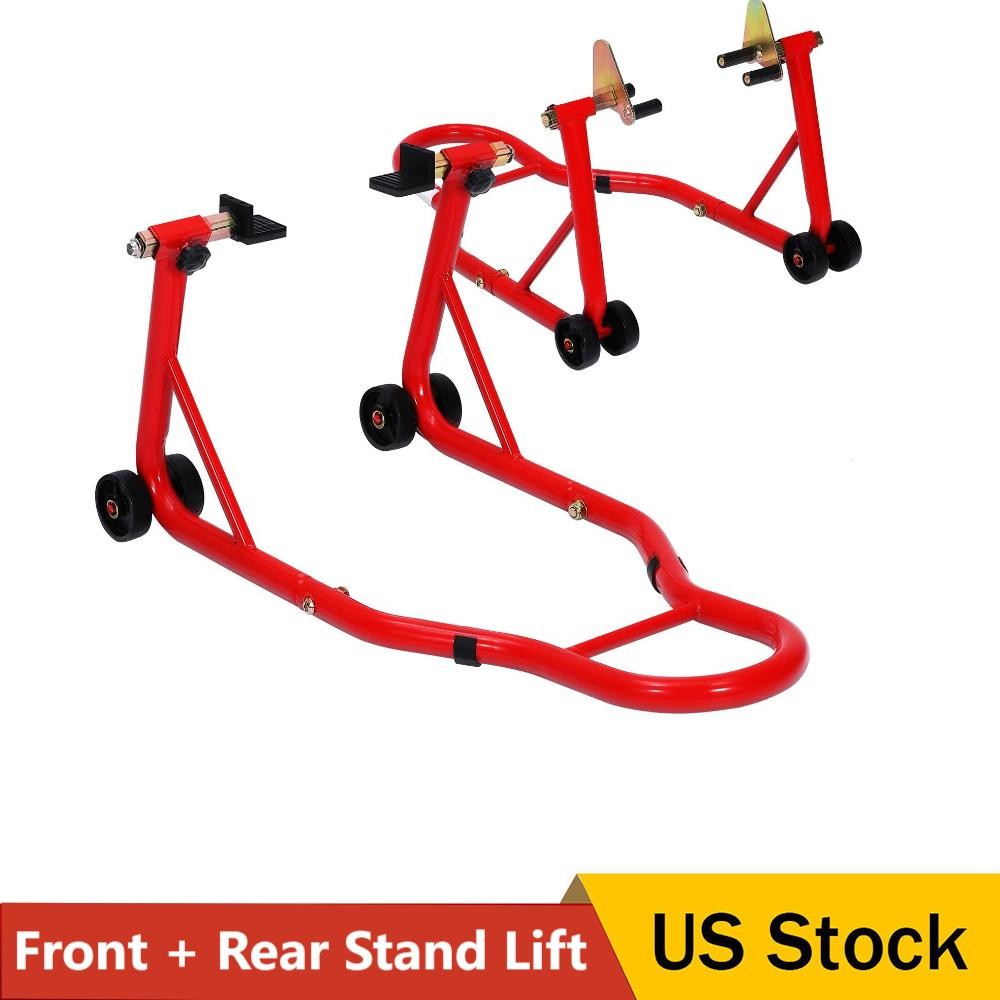 900 LBS Sport Bike Motorcycle Stand Front&Rear Wheel Lift Swingarm Paddock Stand