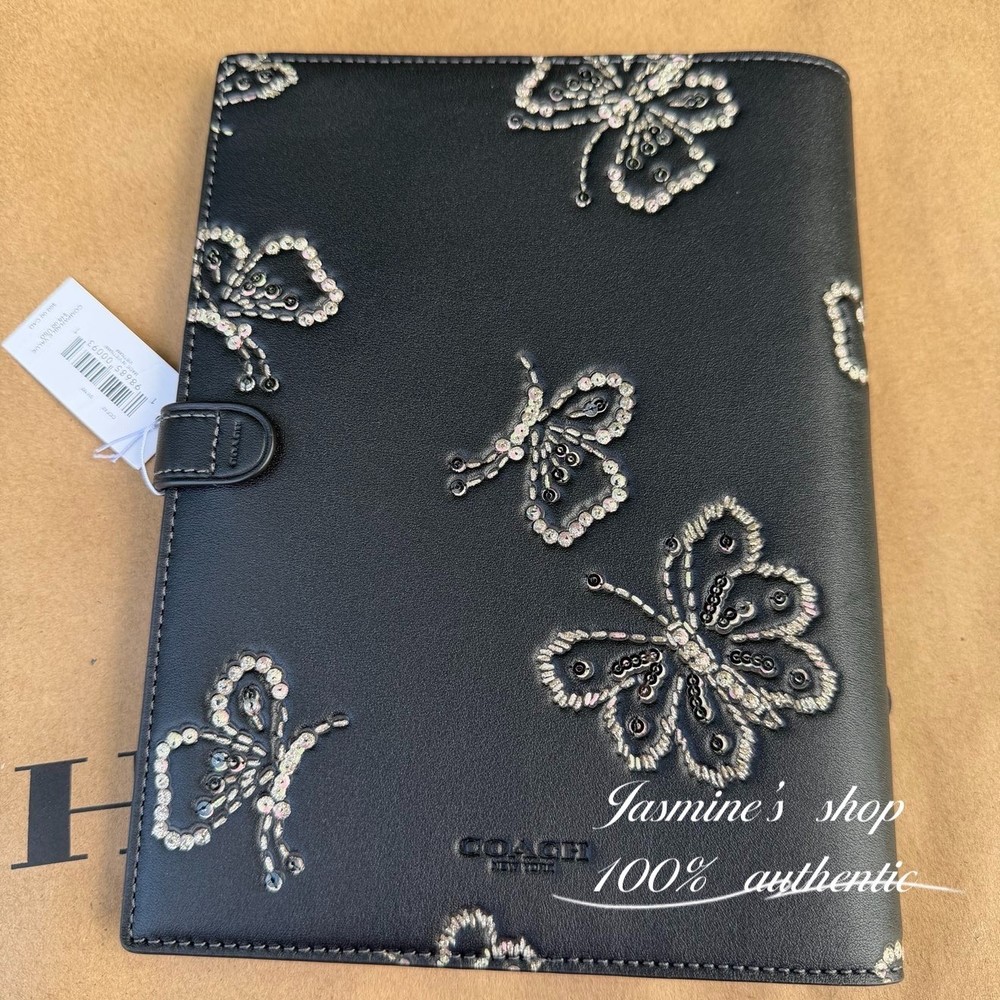 NWT Coach Notebook With Butterfly Print CCF42