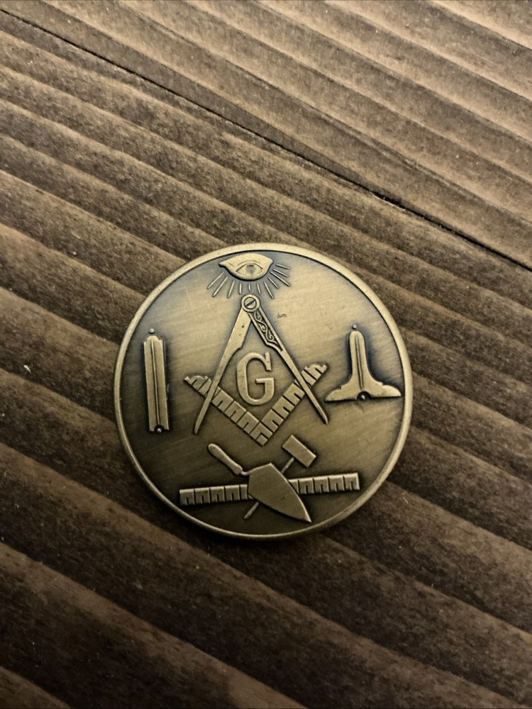 NON-ENGRAVED FREEMASONRY INITIATION RITE "MADE A MASON" MEDALLION