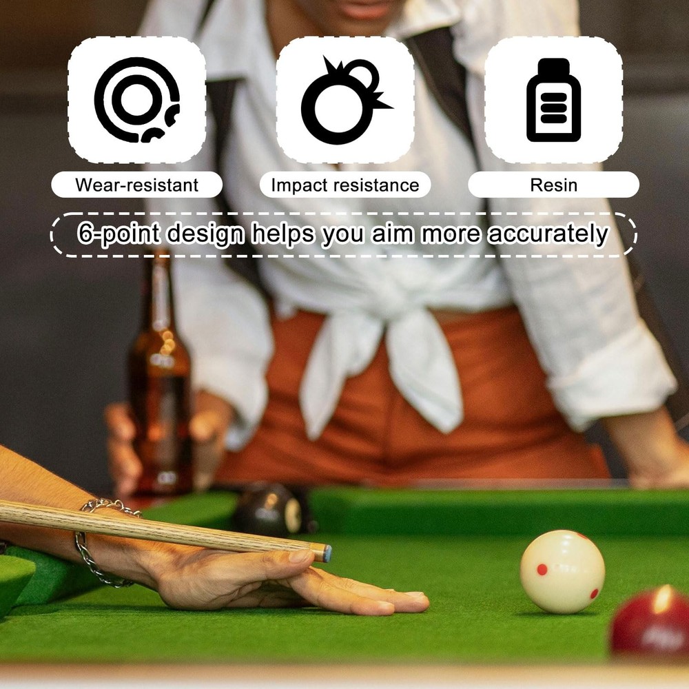 2pcs Billiard Training Cue Ball, Pool Training Balls Billiards Practice Acces...