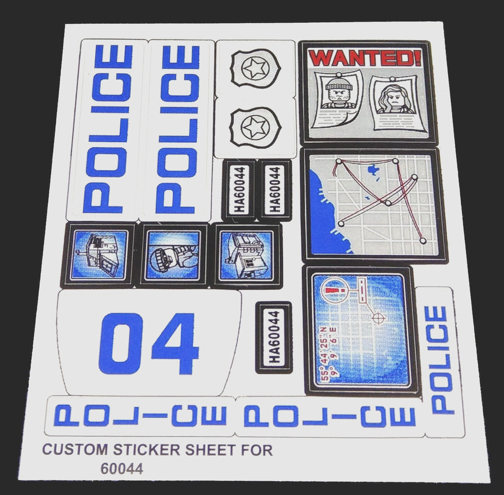 Custom Decal for 60044 Replacement Stickers