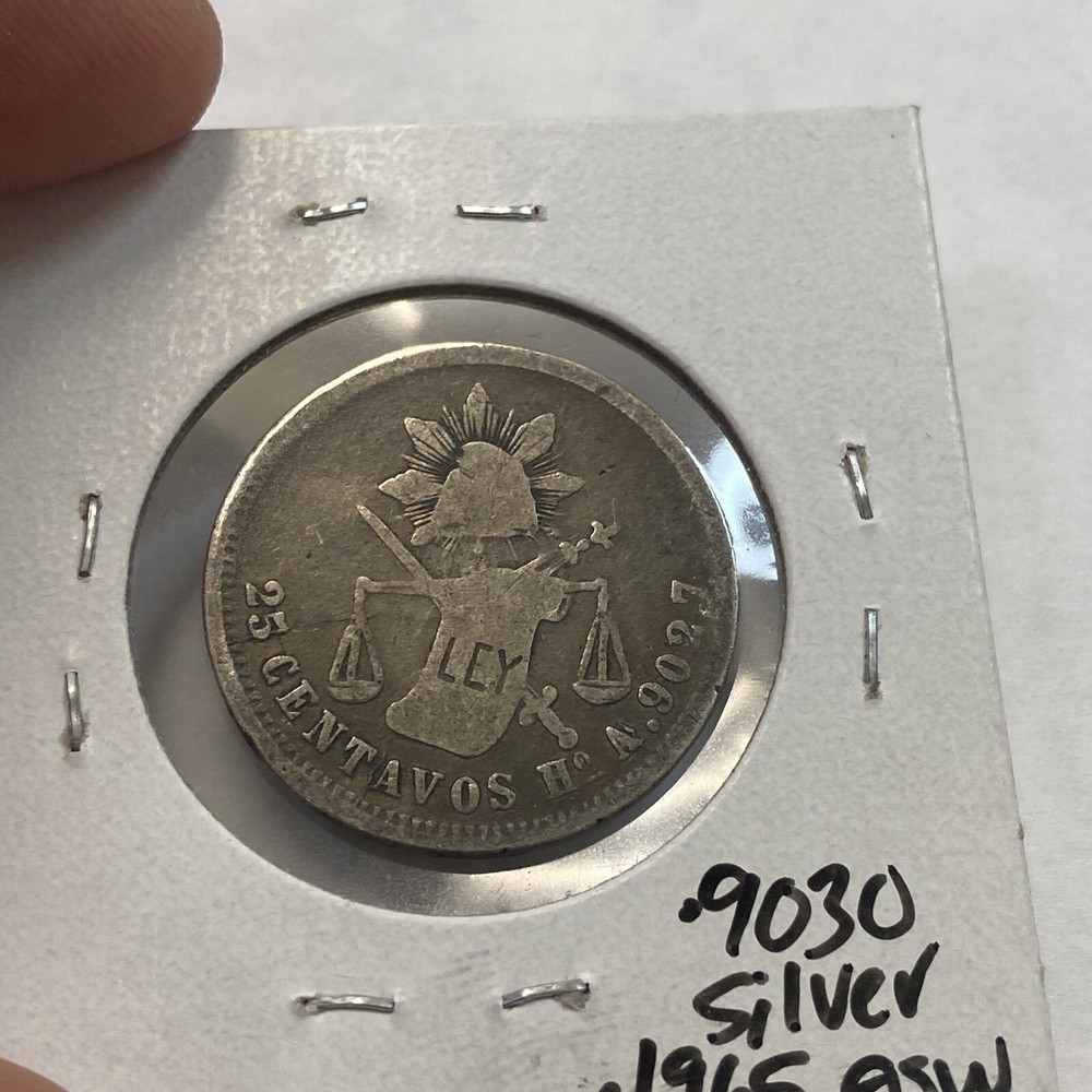 1881 Mexico 25 centavos