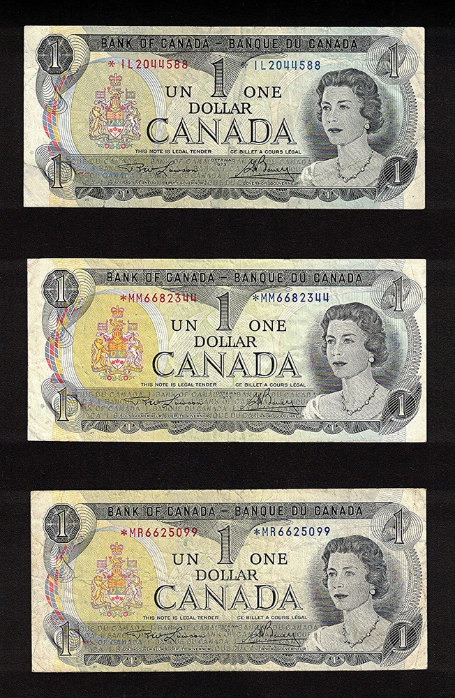 1973 $1.00 BC-46aA (6) ALL Diff. ASTERISK REPLACEMENT Note One Dollars NICE Lot!