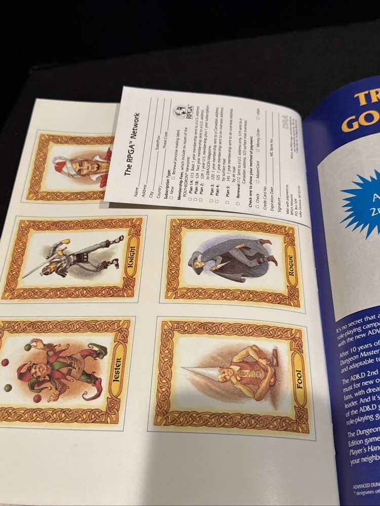 1989 Dragon Magazine #148 Dungeons & Dragons Including Deck Insert