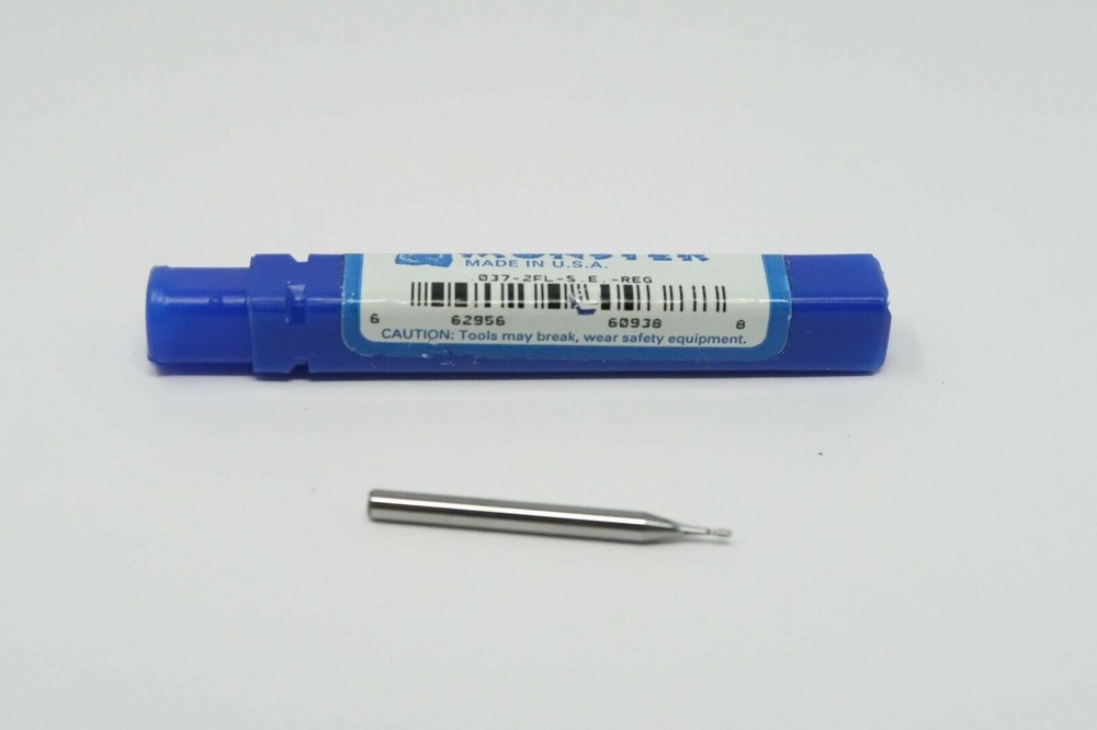 1 pcs MONSTER TOOL .037" Single End 2 Flutes Solid Carbide End Mill USA