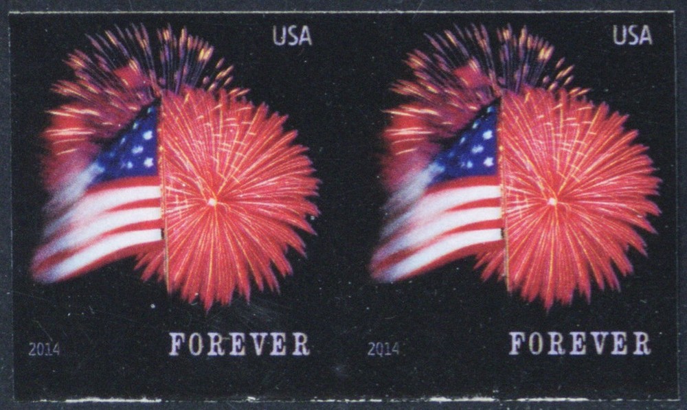 4854a, MNH VF Fireworks Imperforate Pair Error PSE Certificate - Stuart Katz