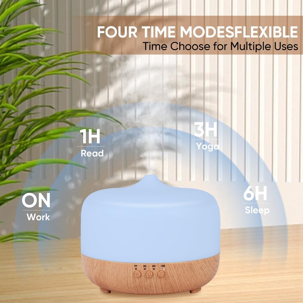 HAPPTWS 1000ml Essential Oil Diffuser - Remote Control Aromatherapy Diffuser ...