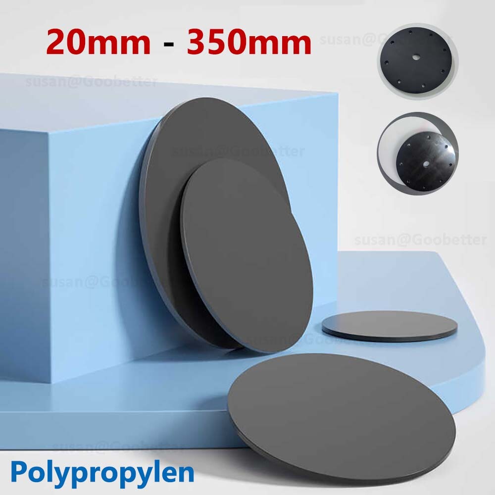 Circles Cut Disc Circles Round Black PP Plastic Custom Sizes Available 20-350mm