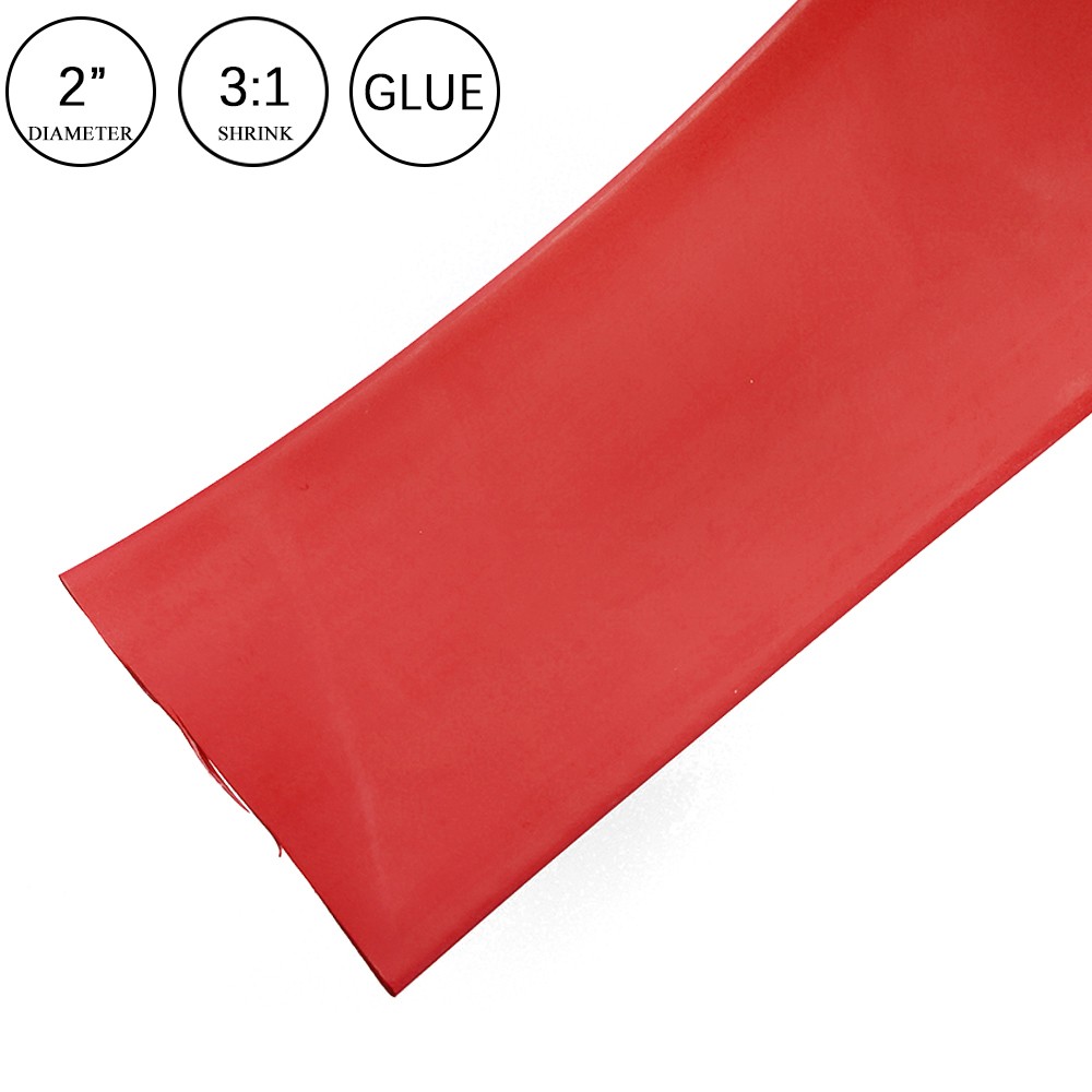 3:1 Heat Shrink Tubing Red Dual Wall Waterproof Glue Wires Wrap (LARGE SIZES)