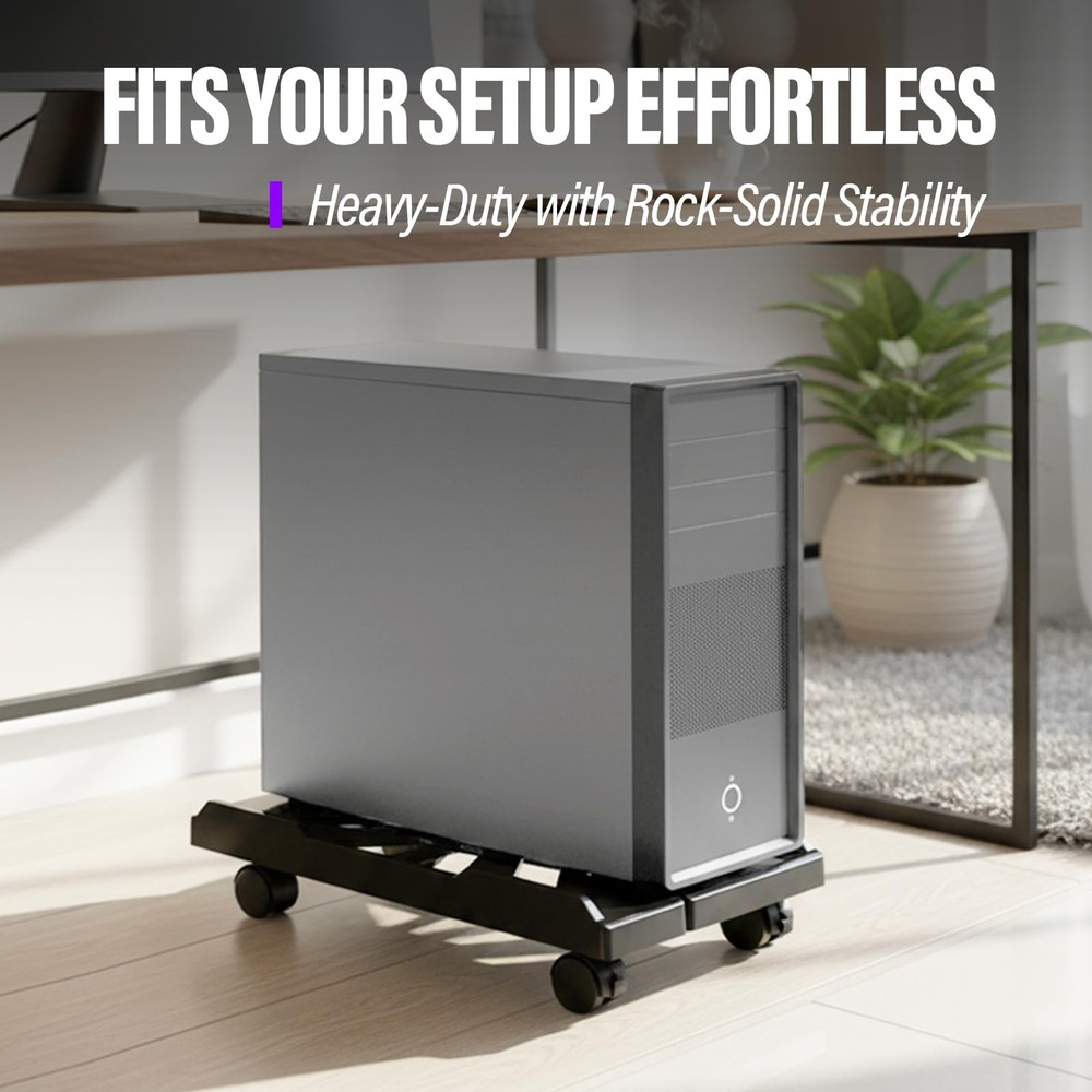 Adjustable Computer Tower Stand | Mobile PC Stand for Floor with Locking
