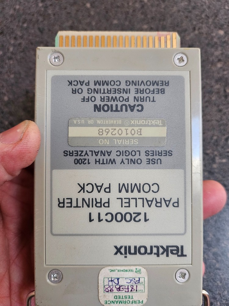 Tektronix 1200C11 Parallel printer comm pack Plug In ** Parts or not working **