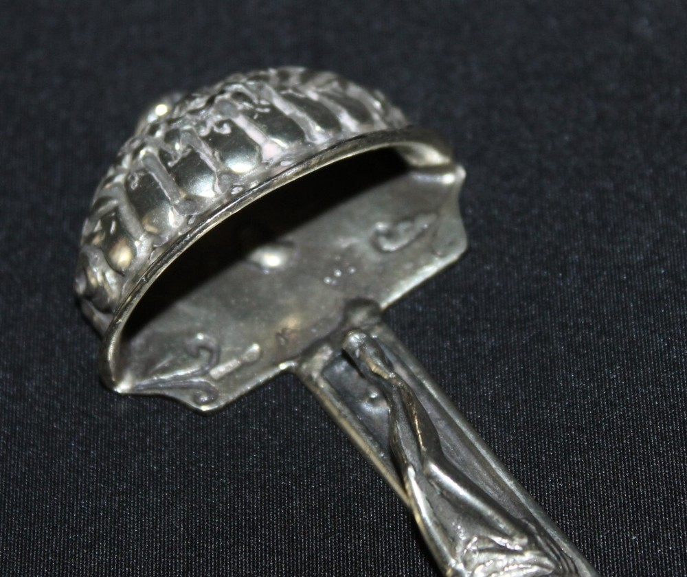 3 antique solid silver italian .800 holy water font Hallmarked