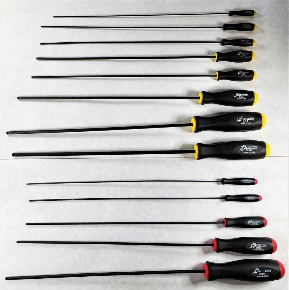 Ball Drivers Combo Set Extra Long (Allen) SAE + Metric + One Telescoping Magnet