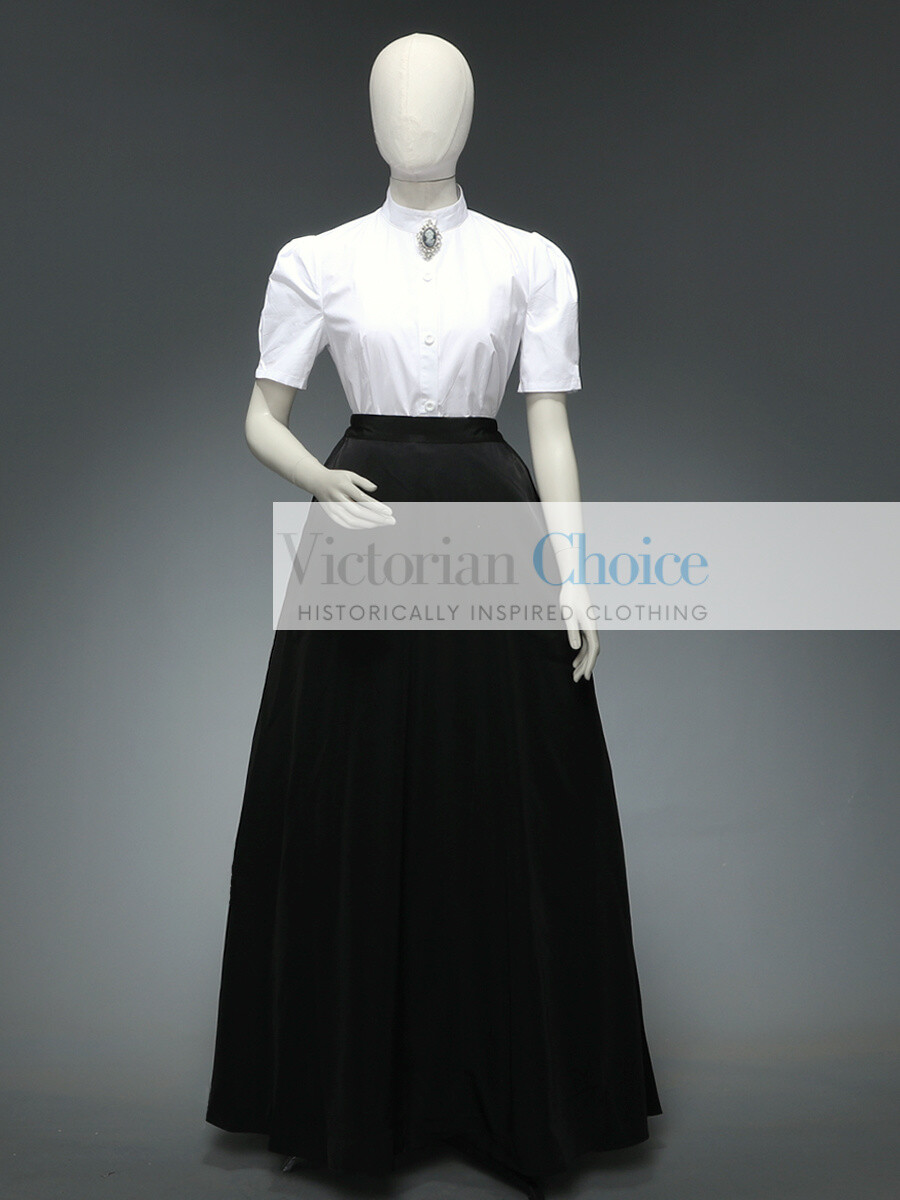 Women Black Victorian Edwardian 3PC Velvet Day Dress Suit Theater Steampunk 166