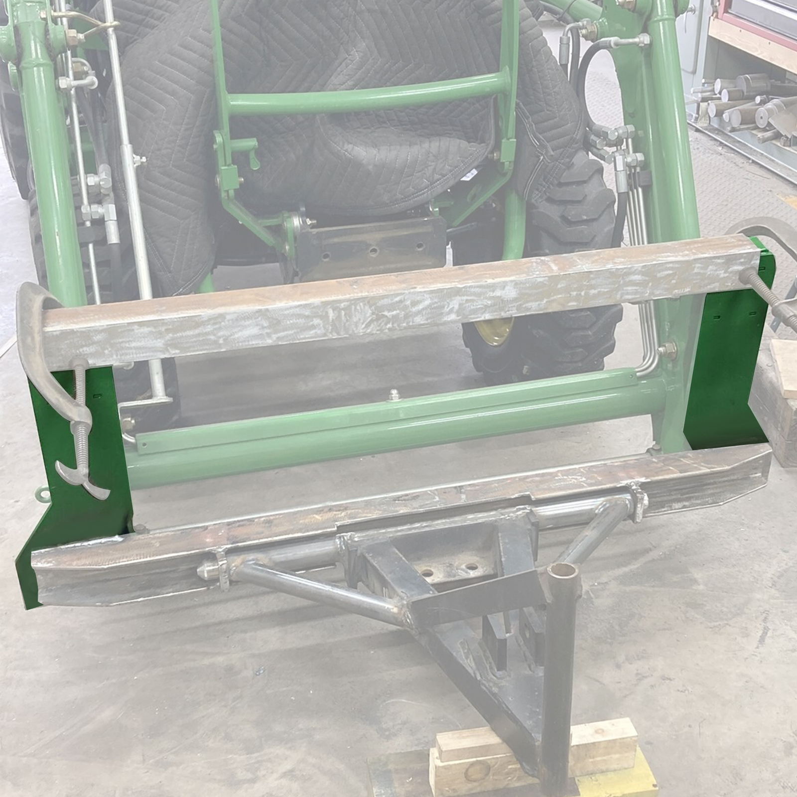 HECASA Tractor Loader Quick Tach Weld On Mounting Brackets For John Deere