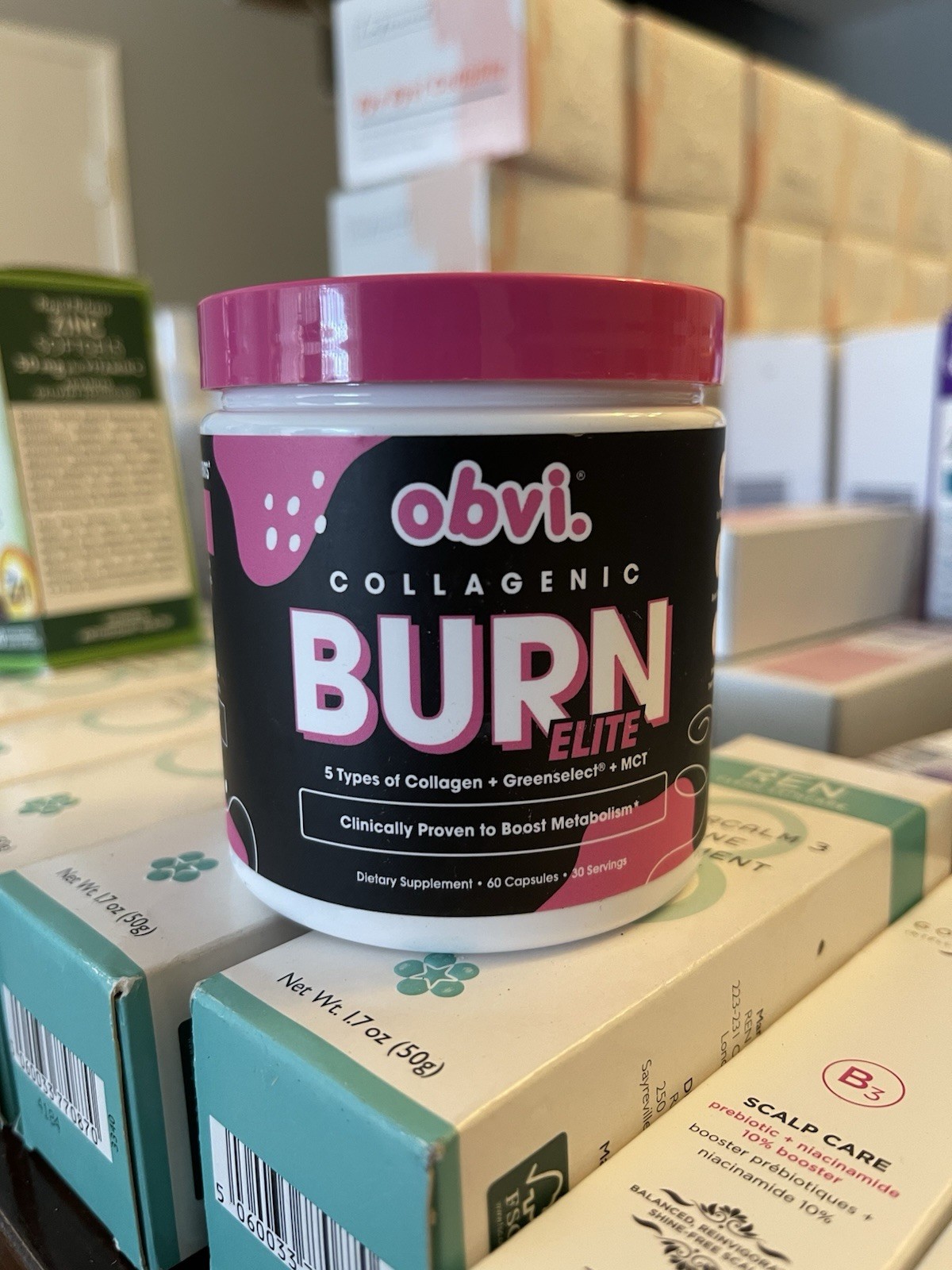 obvi. COLLAGENIC BURN ELITE Metabolism Fat Burning & Beauty 60 Cap EXP 03/2027