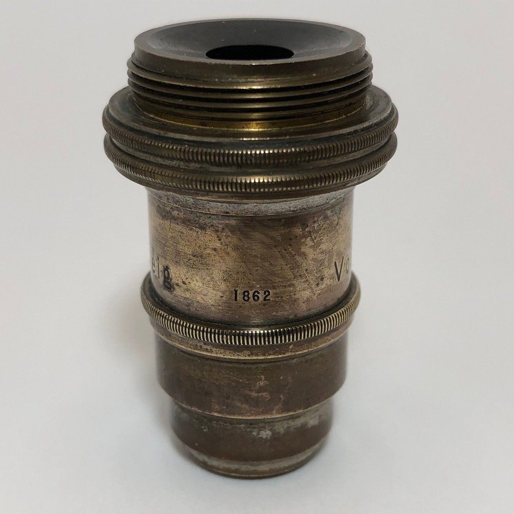 Vintage VOIGTLANDER MICROSCOPE LENS Brass Objective Lens 4mm